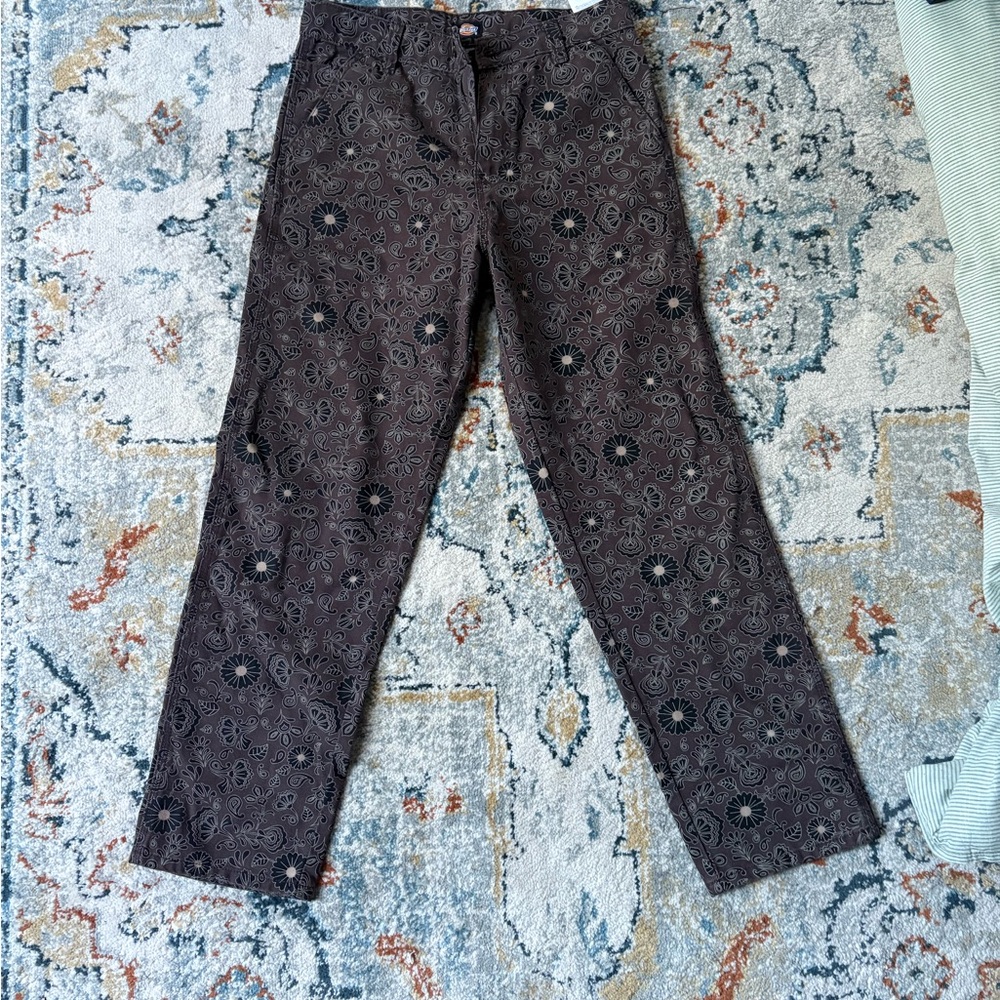 Dickies Brown Patterned Straight Leg Pants